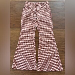 Cider Retro Patterned Flare Jeans
